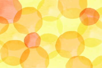 オレンジの水彩背景素材