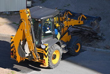 Bulldozer on construction site