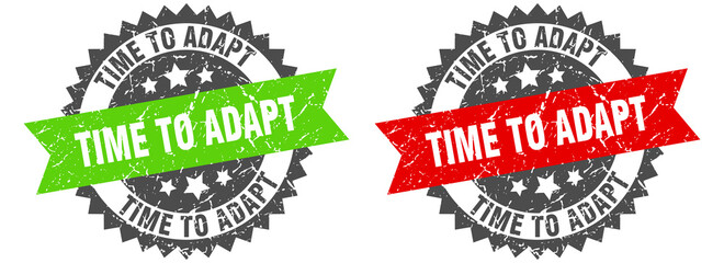 Obraz premium time to adapt band sign. time to adapt grunge stamp set