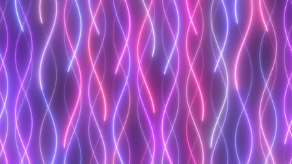 Neon Light Wave Curve Lines of Abstract Future Laser Beams Flow Down - Abstract Background Texture © IncrediVFX