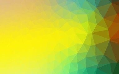 Dark Blue, Yellow vector polygonal pattern.