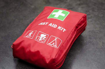 Quick first aid kit for short trips .