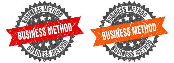 business method band sign. business method grunge stamp set