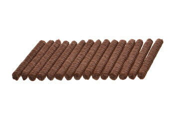 chocolate chip cookies isolated on white background