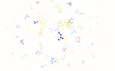 Light Multicolor vector background with forms of artificial intelligence.