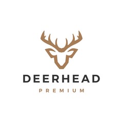 deer head logo vector icon illustration