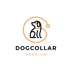 dog collar logo vector icon illustration