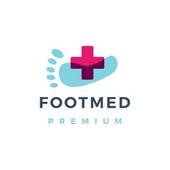 Obraz premium foot medical logo vector icon illustration