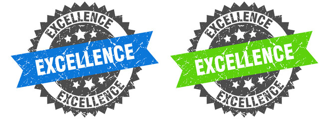 Obraz premium excellence band sign. excellence grunge stamp set