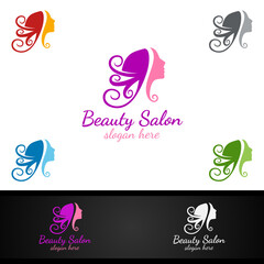 Salon Fashion Logo for Beauty Hairstylist, Cosmetics, or Boutique