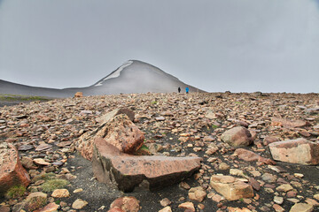 Hiking on Los Glacier national park Fitz Roy, El Chalten, Patagonia, Argentina