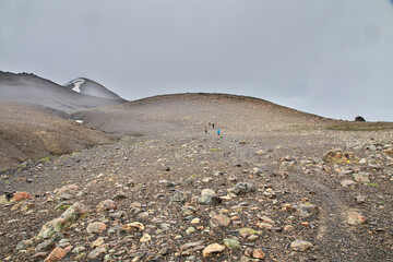 Hiking on Los Glacier national park Fitz Roy, El Chalten, Patagonia, Argentina