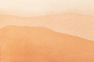 Abstract art background orange and coral colors. Watercolor painting on canvas.