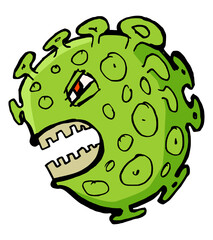 Angry virus attacks people