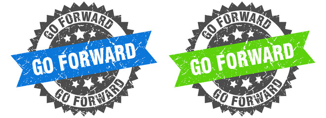 go forward band sign. go forward grunge stamp set