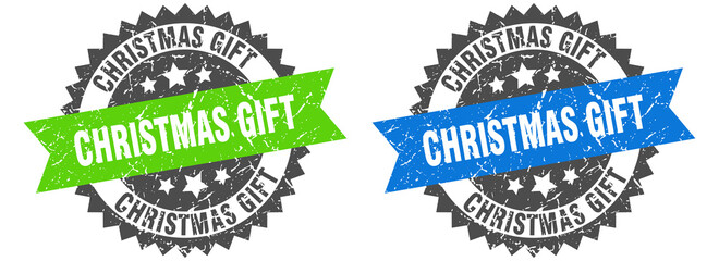 christmas gift band sign. christmas gift grunge stamp set