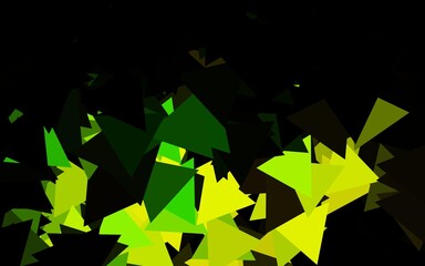 Dark Green, Yellow vector texture with triangular style.
