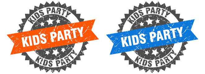 kids party band sign. kids party grunge stamp set