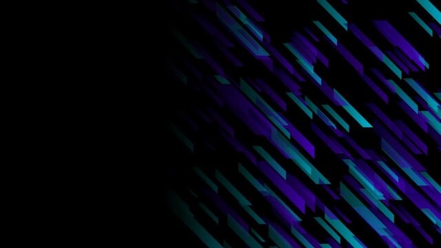 Blue and violet geometric shapes abstract hi-tech motion background. Seamless looping. Video animation Ultra HD 4K 3840x2160