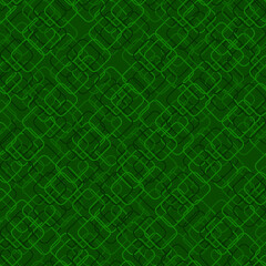 Fototapeta na wymiar green squares with round corners. geometric shapes. vector seamless pattern. technical repetitive background. fabric swatch. wrapping paper. design element for decor, phone case, textile, banner, ad