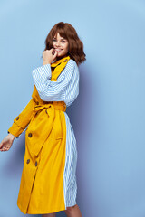 Woman smile hand near face short hair attractive look 