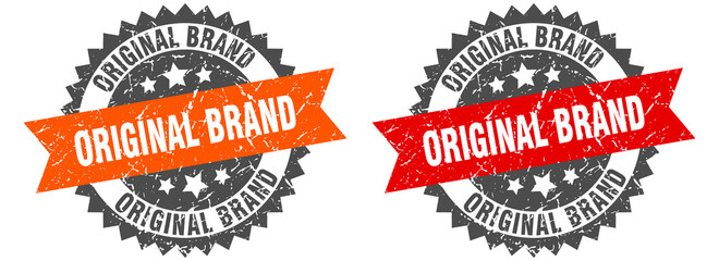 Obraz premium original brand band sign. original brand grunge stamp set