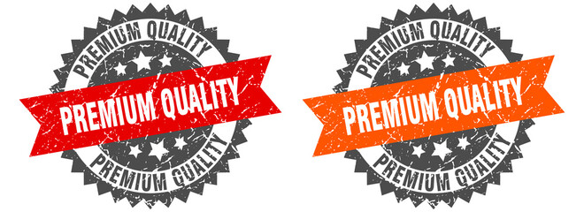 Obraz premium premium quality band sign. premium quality grunge stamp set