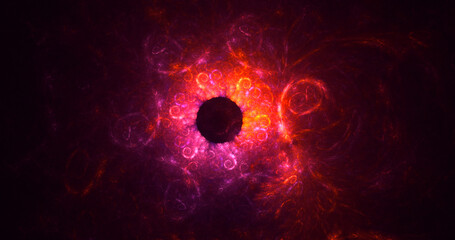 3D rendering abstract round light background