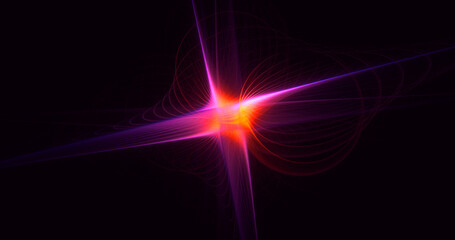 3D rendering abstract colorful fractal light background