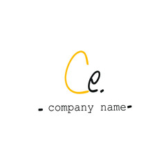Initial ce beauty monogram and elegant logo design