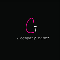 Initial ci beauty monogram and elegant logo design