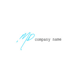 Initial md beauty monogram and elegant logo design