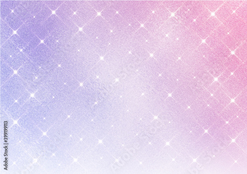 ラメ風のキラキラの背景と輝く星 背景素材 ピンクと紫色のグラデーション Wall Mural Yx2k