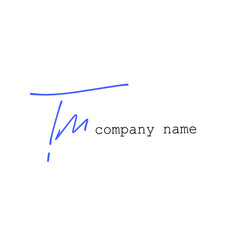 Initial TM beauty monogram and elegant logo design