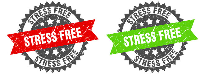 Obraz premium stress free band sign. stress free grunge stamp set
