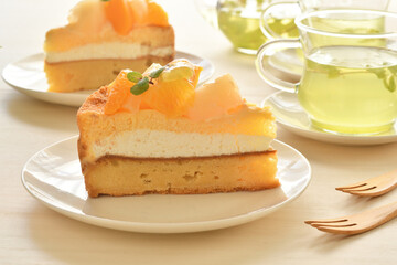 フルーツケーキ　ハーブティー
