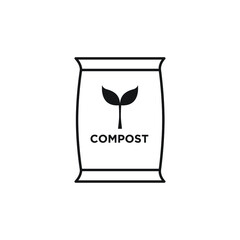 Compost icon design isolated on white background. vector illustration