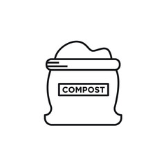 Compost icon design isolated on white background. vector illustration