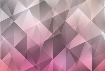 Light Pink, Yellow vector shining triangular background.