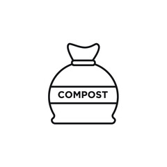 Compost icon design isolated on white background. vector illustration
