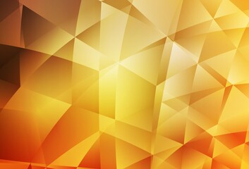 Light Orange vector triangle mosaic background.