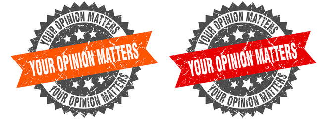 your opinion matters band sign. your opinion matters grunge stamp set