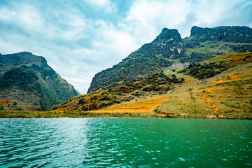 Ma Pi Leng Mountain view from Nho Que River, one of the most beautiful is a River in Vietnam