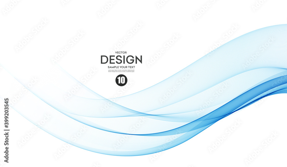 Aufkleber vector blue color abstract wave design element