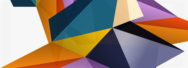 3d mosaic abstract backgrounds, low poly shape geometric design