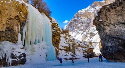 Scenic view of Chadar Trek