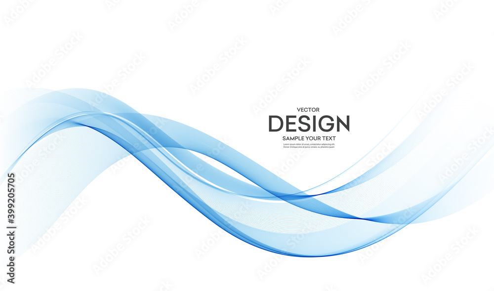 Aufkleber vector blue color abstract wave design element