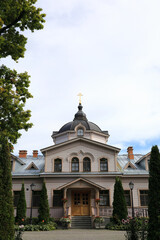 Fototapeta na wymiar Landscape of monastery building on Valaam island