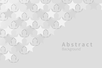 Star Geometric Background. 3D paper concept. Vector Design.