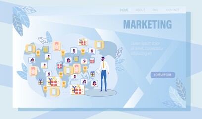 Worldwide Business and Network Creation Service Vector Illustration